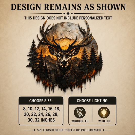 Design Remains As Shown - Deer Metal Wall Decor Mountain Wall Art Wildlife Art Woodland