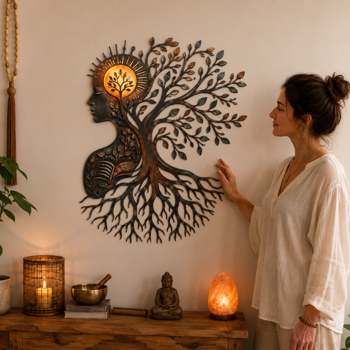Human Lifestyle Trust - Tree of Knowledge Metal Wall Art Human Mind Brain Art