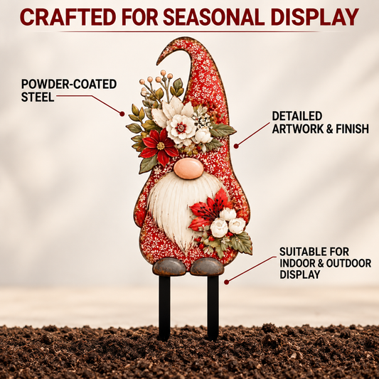 Christmas Gnome Garden Stake 2