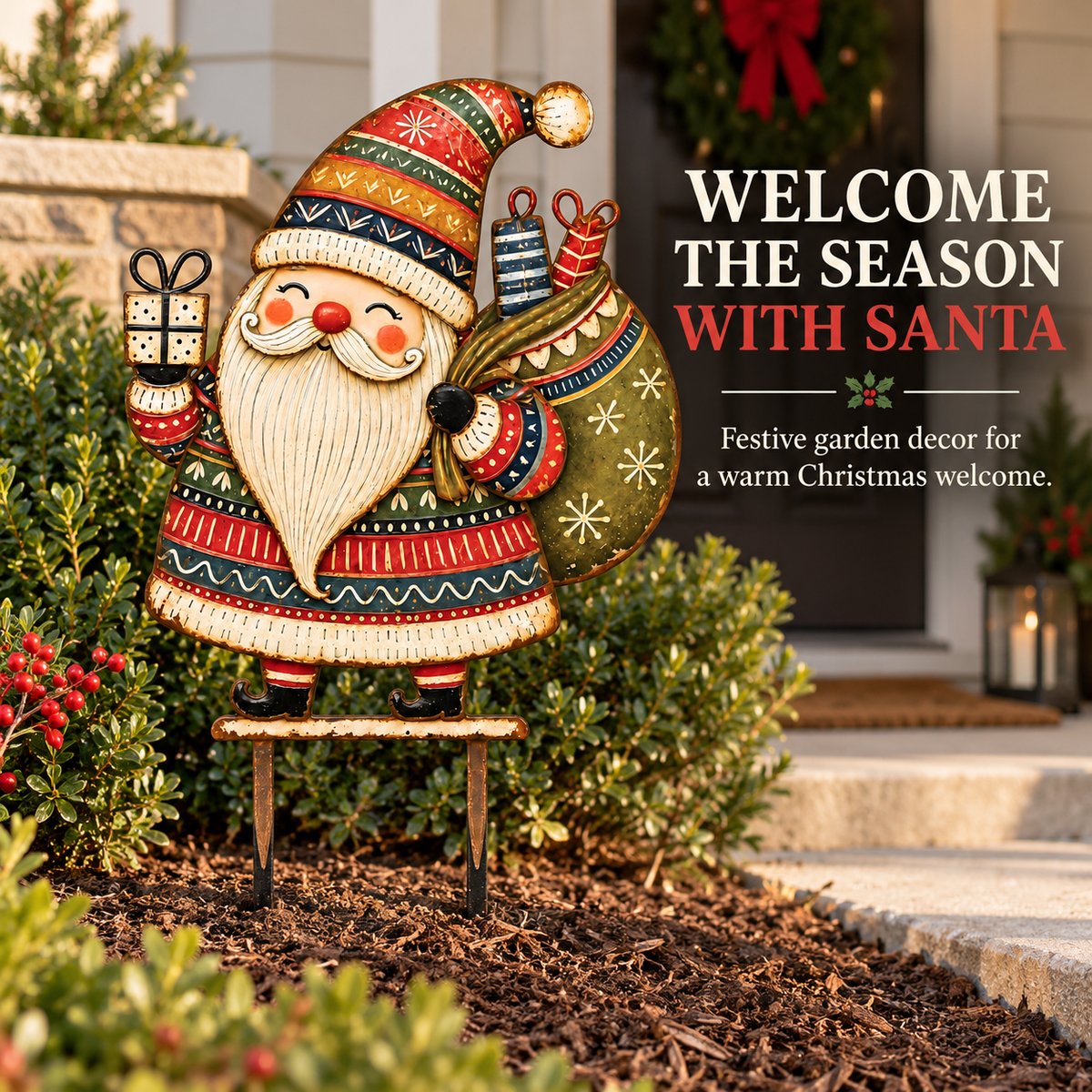 Santa Garden Stake