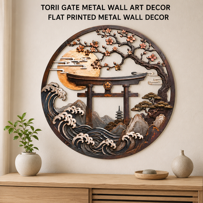 Hero Lifestyle — Torii Gate Metal Wall Art Japanese Wall Art Zen Wall