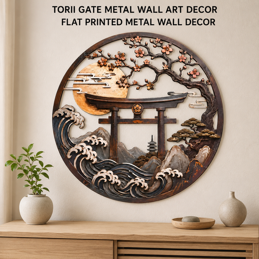 Hero Lifestyle — Torii Gate Metal Wall Art Japanese Wall Art Zen Wall
