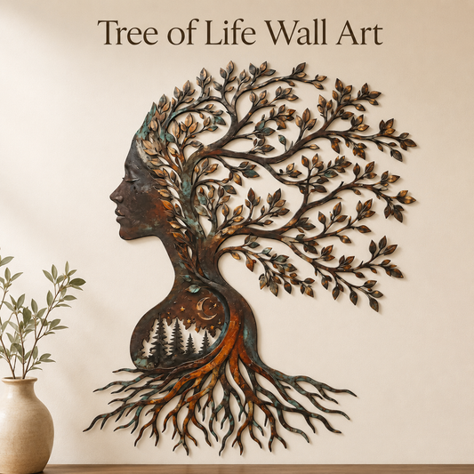 Hero Thumbnail - Woman Tree of Life Metal Wall Art Mother Nature Goddess