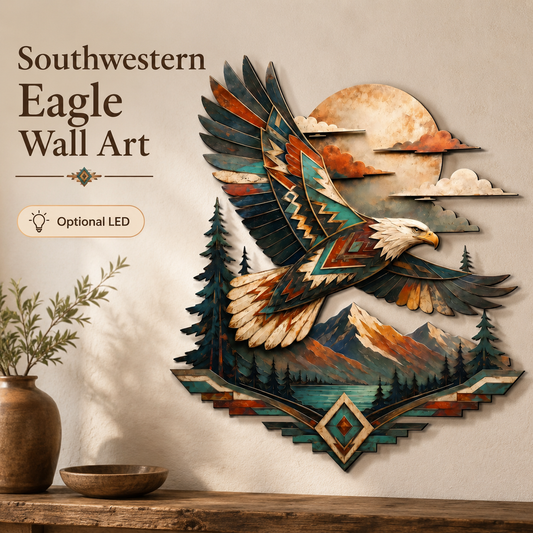 Hero Thumbnail - Bald Eagle Metal Wall Art Wildlife Wall Decor Southwestern Eagle