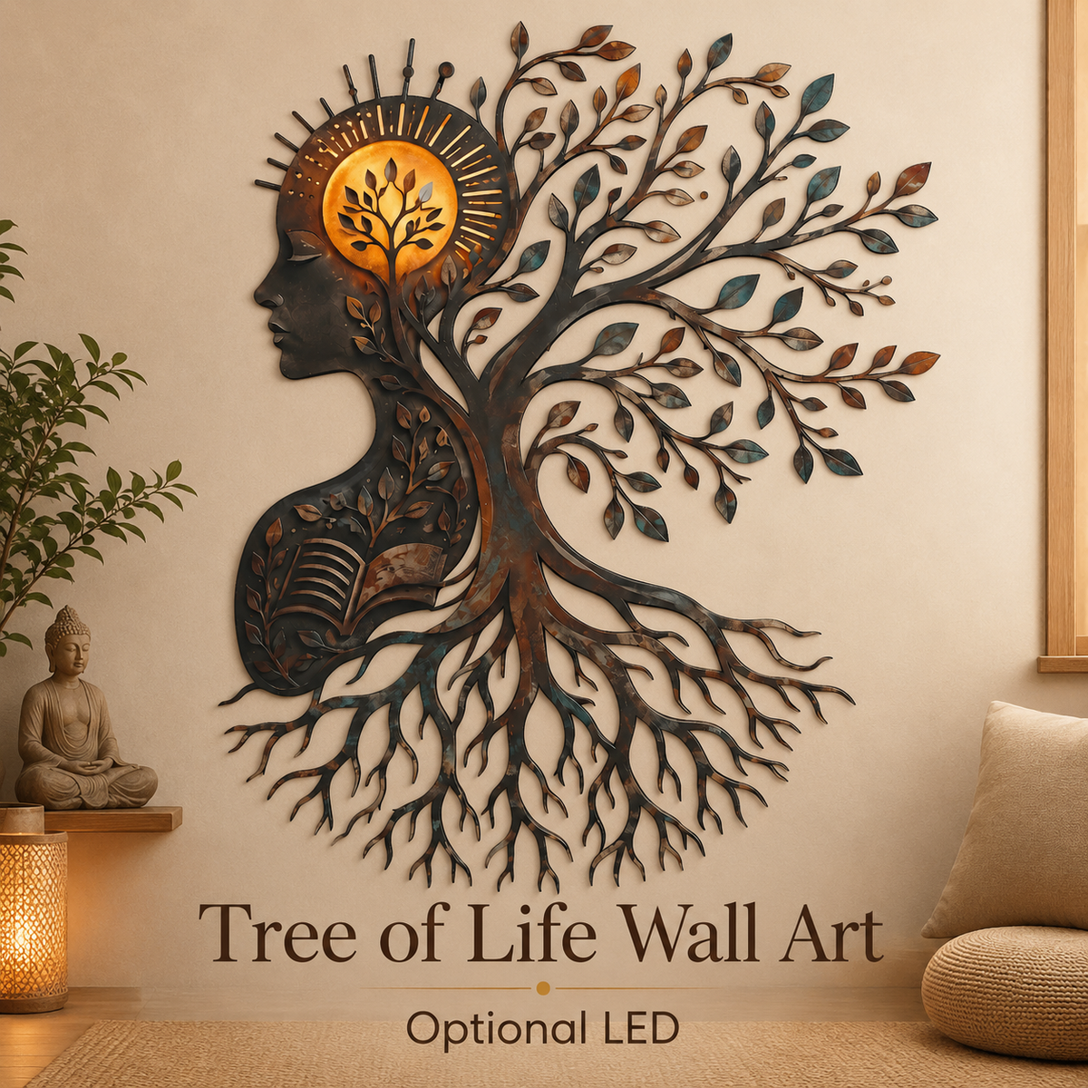 Hero Thumbnail - Tree of Knowledge Metal Wall Art Human Mind Brain Art