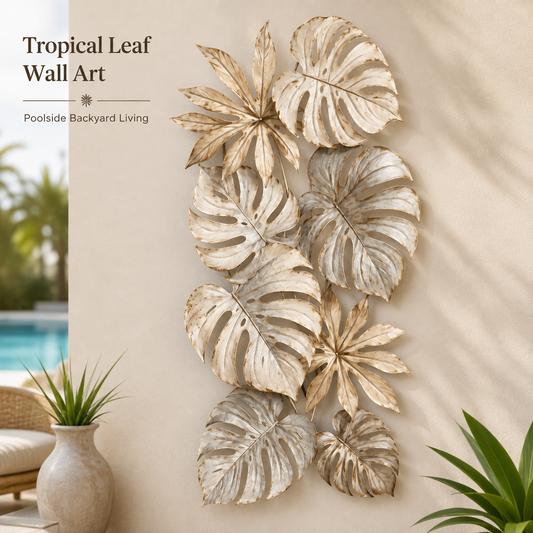 Main Hero - Tropical Leaf Metal Wall Art Monstera Wall Decor Botanical Patio