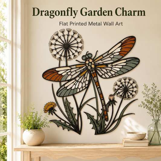 Main Hero - Dragonfly Wall Art Metal Wall Art Outdoor Wall Art Wildflower