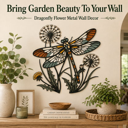 Final Statement - Dragonfly Wall Art Metal Wall Art Outdoor Wall Art Wildflower