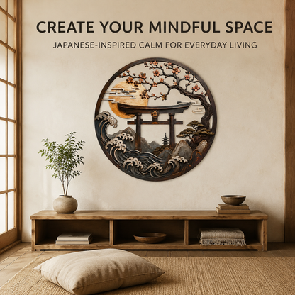 Final Statement — Torii Gate Metal Wall Art Japanese Wall Art Zen Wall