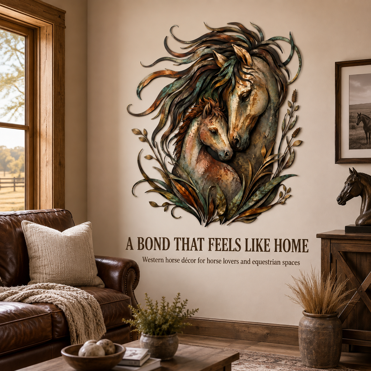 Final Statement - Horse Metal Wall Art Decor Mare and Foal Wall Art