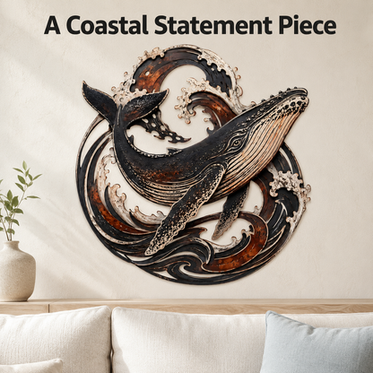 Primary Lifestyle — Whale Metal Wall Art Humpback Whale Wall Decor Ocean Wall