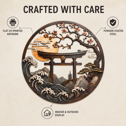 Standard Quality — Torii Gate Metal Wall Art Japanese Wall Art Zen Wall