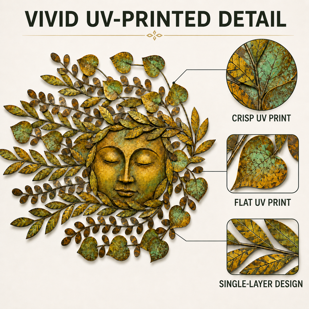 Mother Nature Wall Art Botanical Woman Face Metal Wall Decor Earth Goddess Nature Lover Gift — main 9