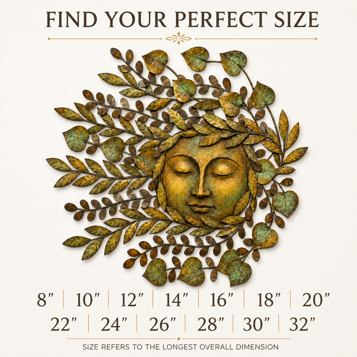 Mother Nature Wall Art Botanical Woman Face Metal Wall Decor Earth Goddess Nature Lover Gift — main 6