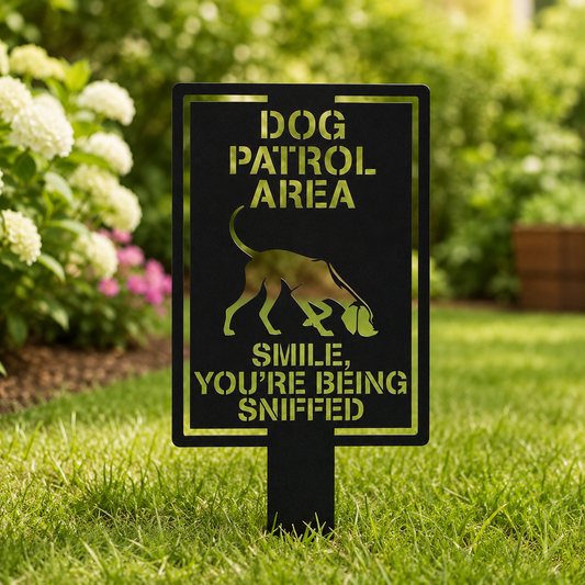 Personalized Dog Warning Sign Metal Garden Stake Custom Dog Breed Yard Sign Beware of Dog Outdoor Security Sign