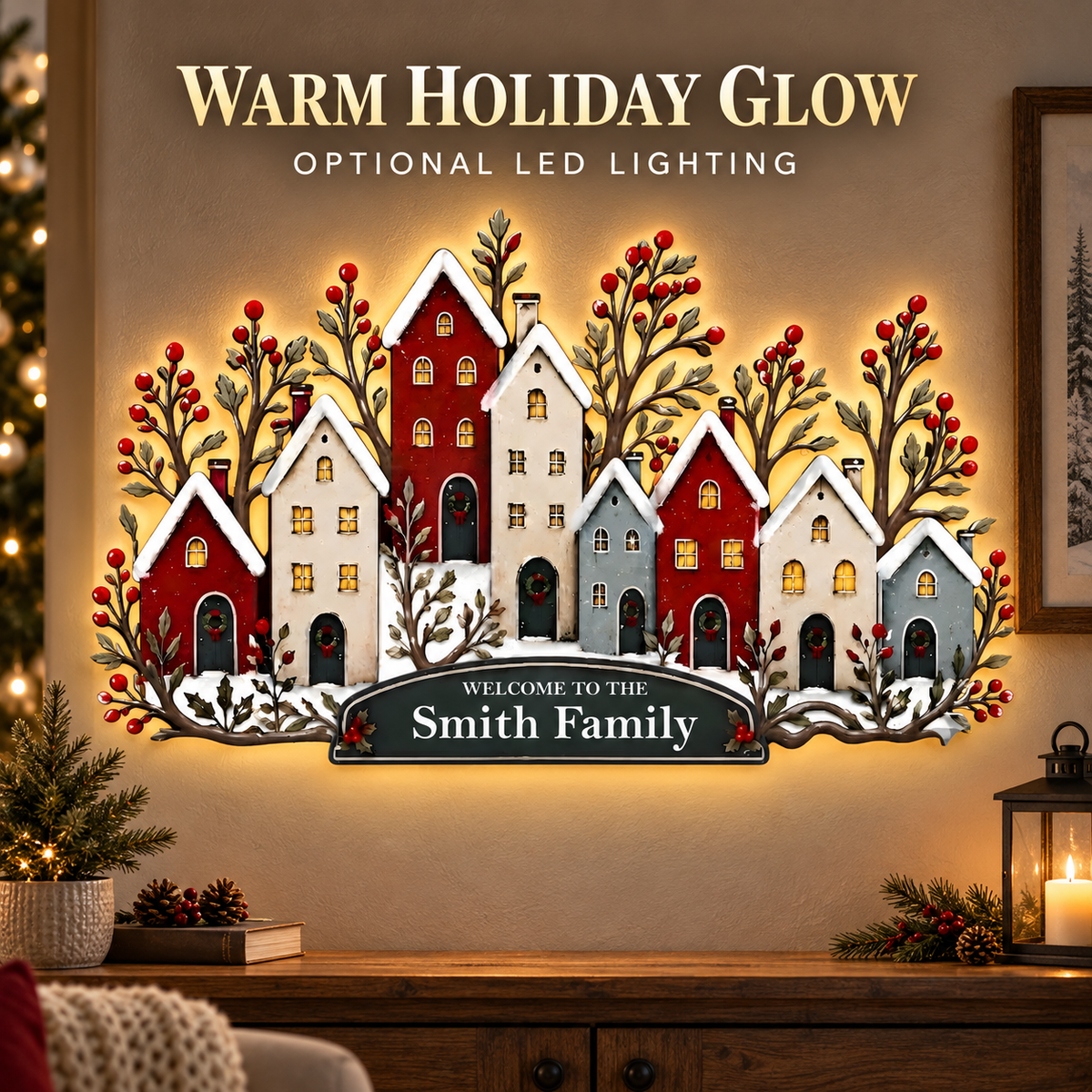 Personalized Christmas Metal Wall Art 4