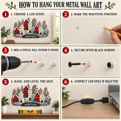 Personalized Christmas Metal Wall Art 7