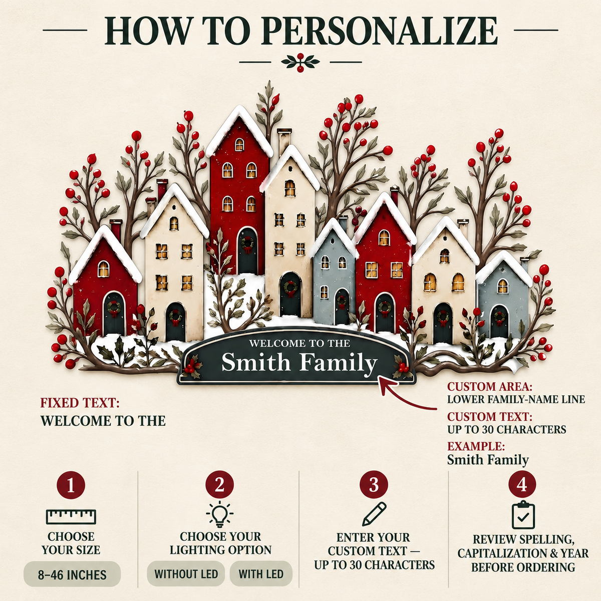 Personalized Christmas Metal Wall Art 10