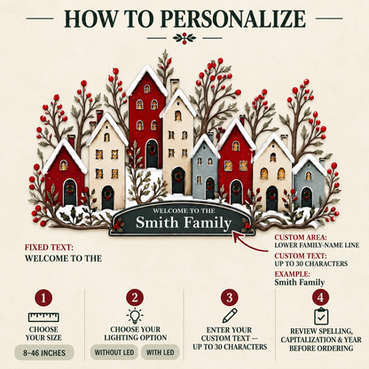 Personalized Christmas Metal Wall Art 10