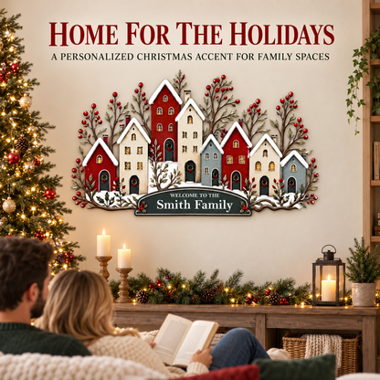 Personalized Christmas Metal Wall Art