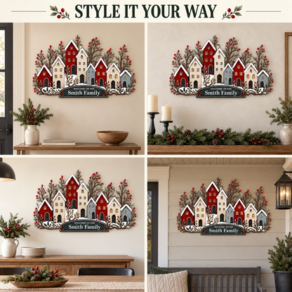 Personalized Christmas Metal Wall Art