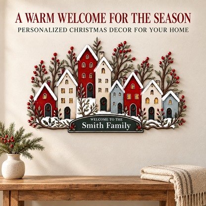 Personalized Christmas Metal Wall Art