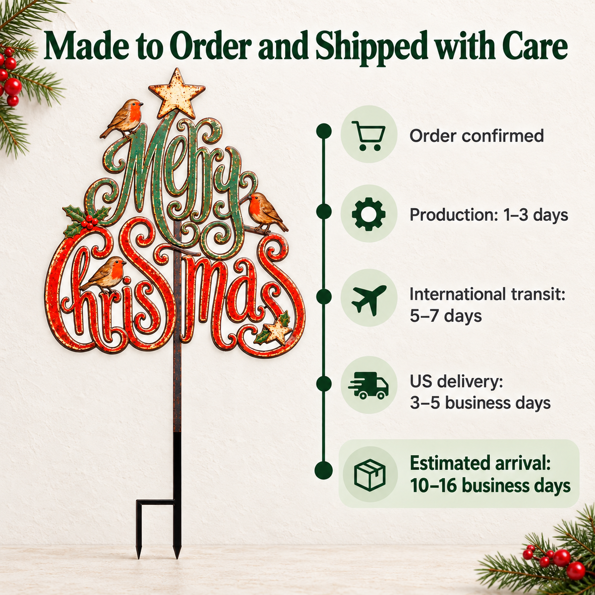 Christmas Garden Stake 10