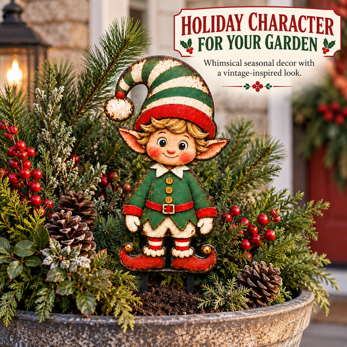 Christmas Elf Metal Wall Art 9