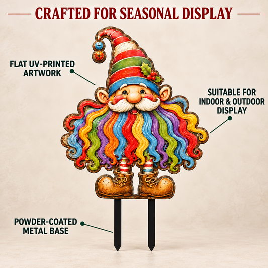 Christmas Gnome Garden Stake 2