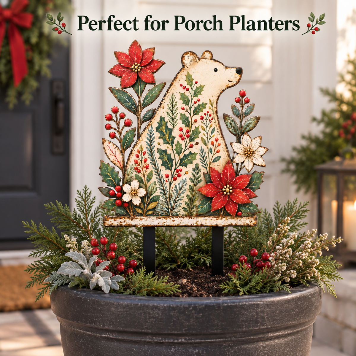 Christmas Bear Garden Stake 4