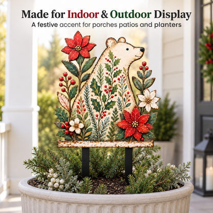 Christmas Bear Garden Stake 8