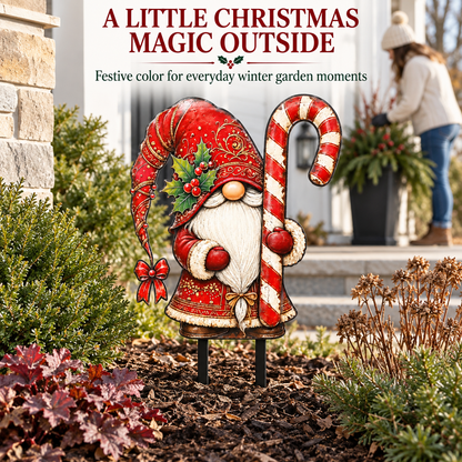Christmas Gnome Garden Stake 8