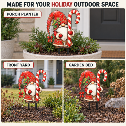 Christmas Gnome Garden Stake