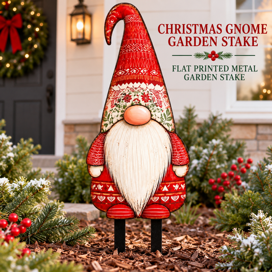 Christmas Gnome Garden Stake 1