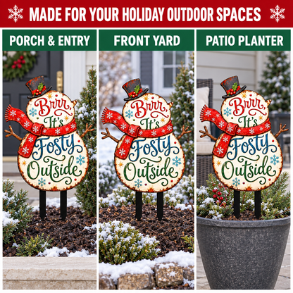 Snowman Garden Stake