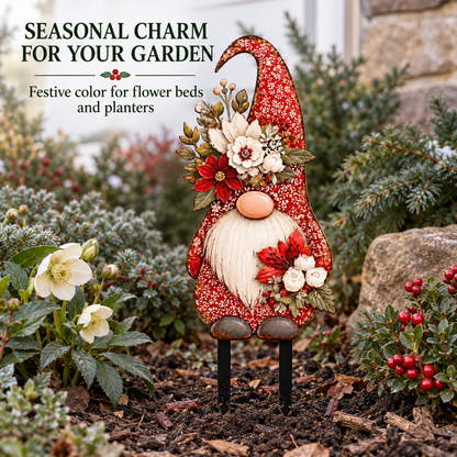 Christmas Gnome Garden Stake 10