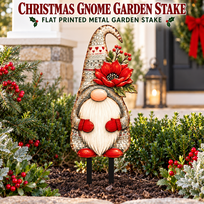 Christmas Gnome Garden Stake 1
