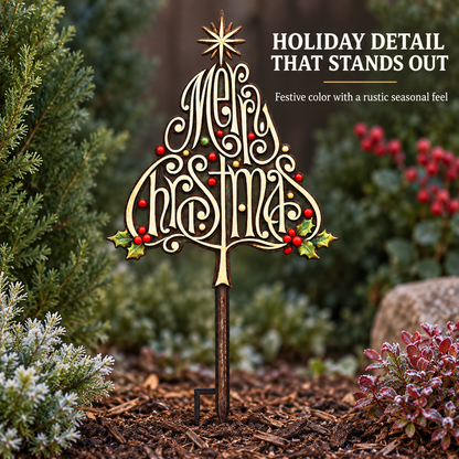 Merry Christmas Garden Stake 9