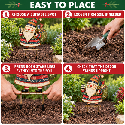 Santa Garden Stake 4