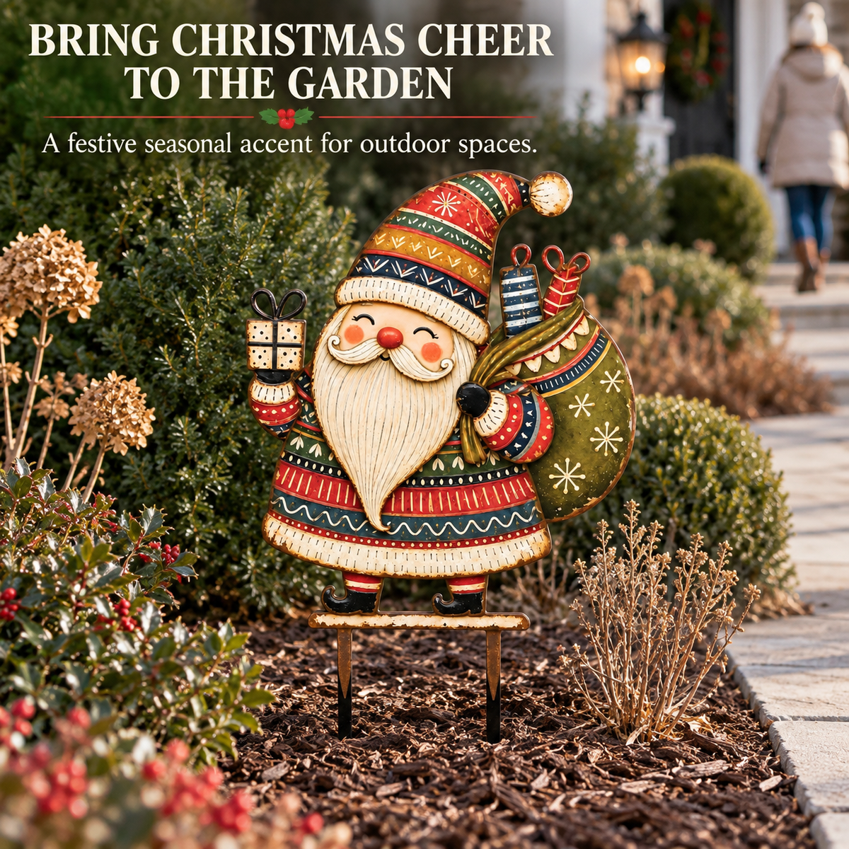 Santa Garden Stake 8
