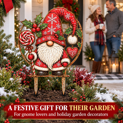 Christmas Gnome Garden Stake 6