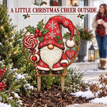 Christmas Gnome Garden Stake 8