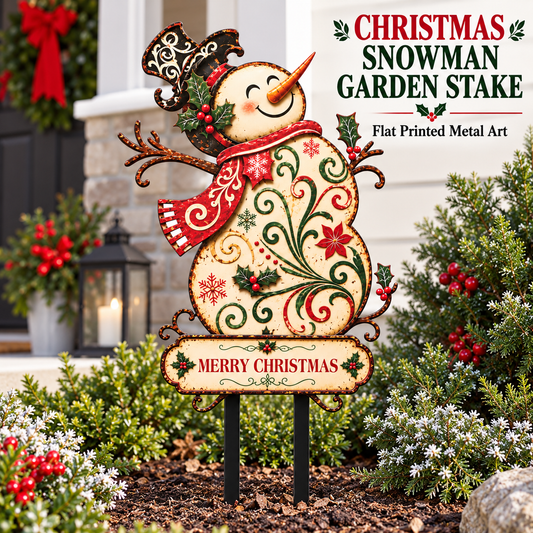 Snowman Garden Stake 1
