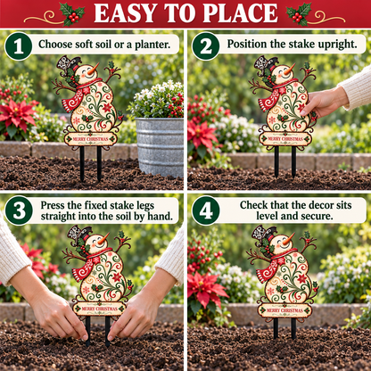 Snowman Garden Stake 4