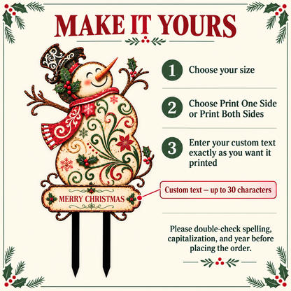 Snowman Garden Stake 7