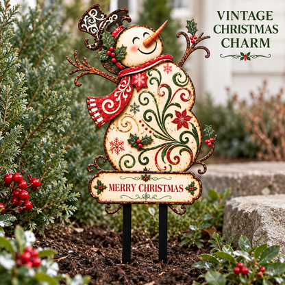 Snowman Garden Stake 9