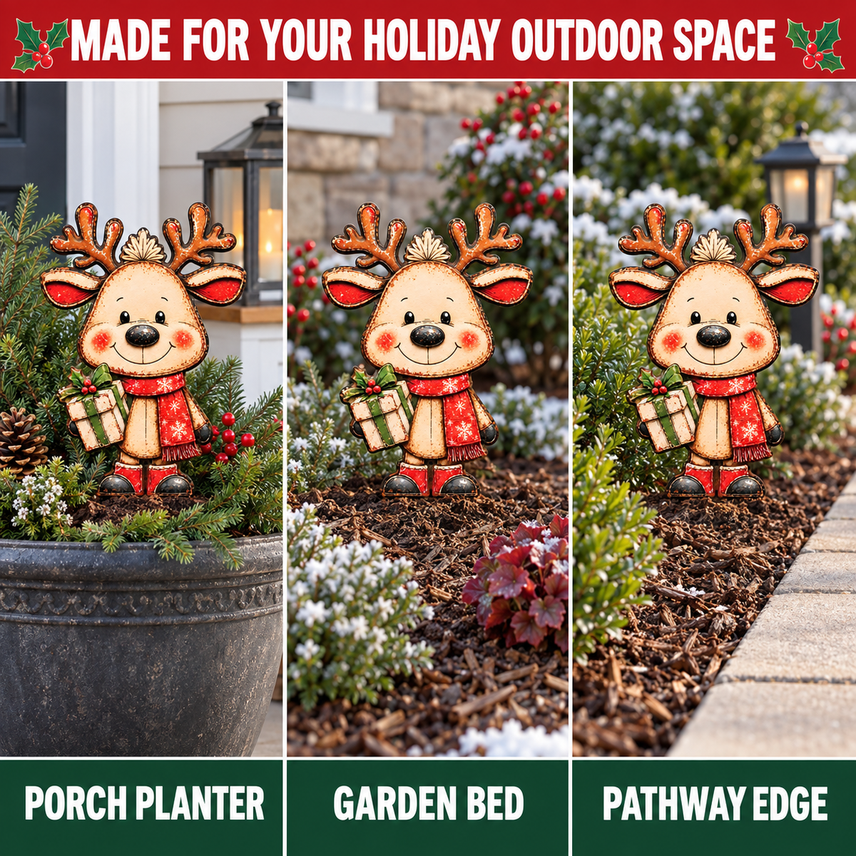 Christmas Reindeer Garden Stake 10
