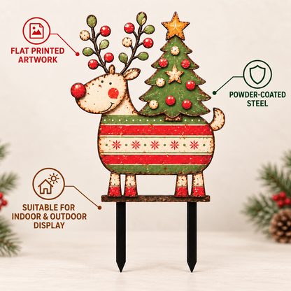 Christmas Reindeer Garden Stake 2