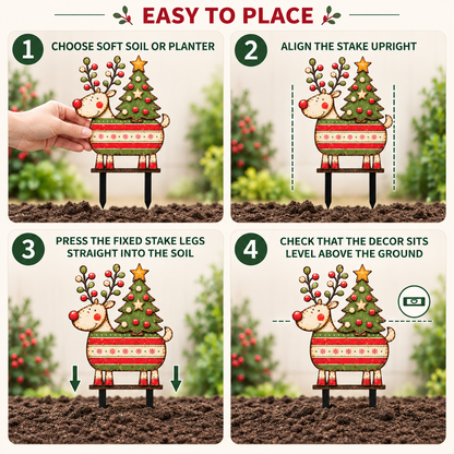 Christmas Reindeer Garden Stake 4