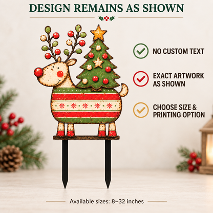 Christmas Reindeer Garden Stake 7